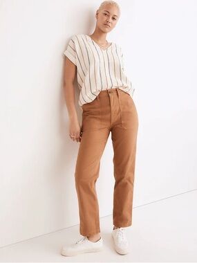 3613 Madewell The Curvy Perfect Vintage Straight Workwear Pants 26